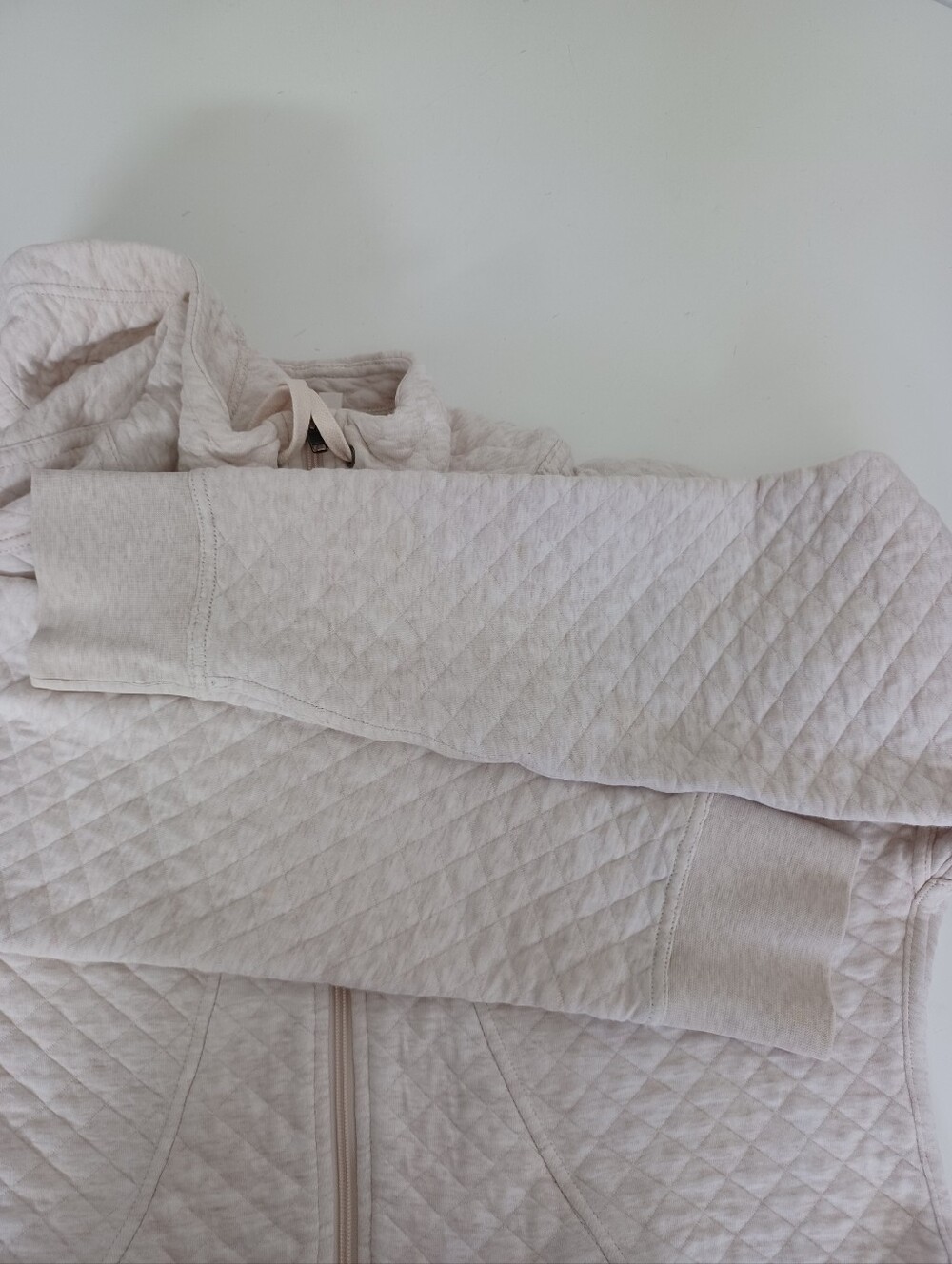 Patagonia Organic Cotton Blend Quilt Hoody Size M Women Outdoor Full Zip Pockets - Picture 14 of 16
